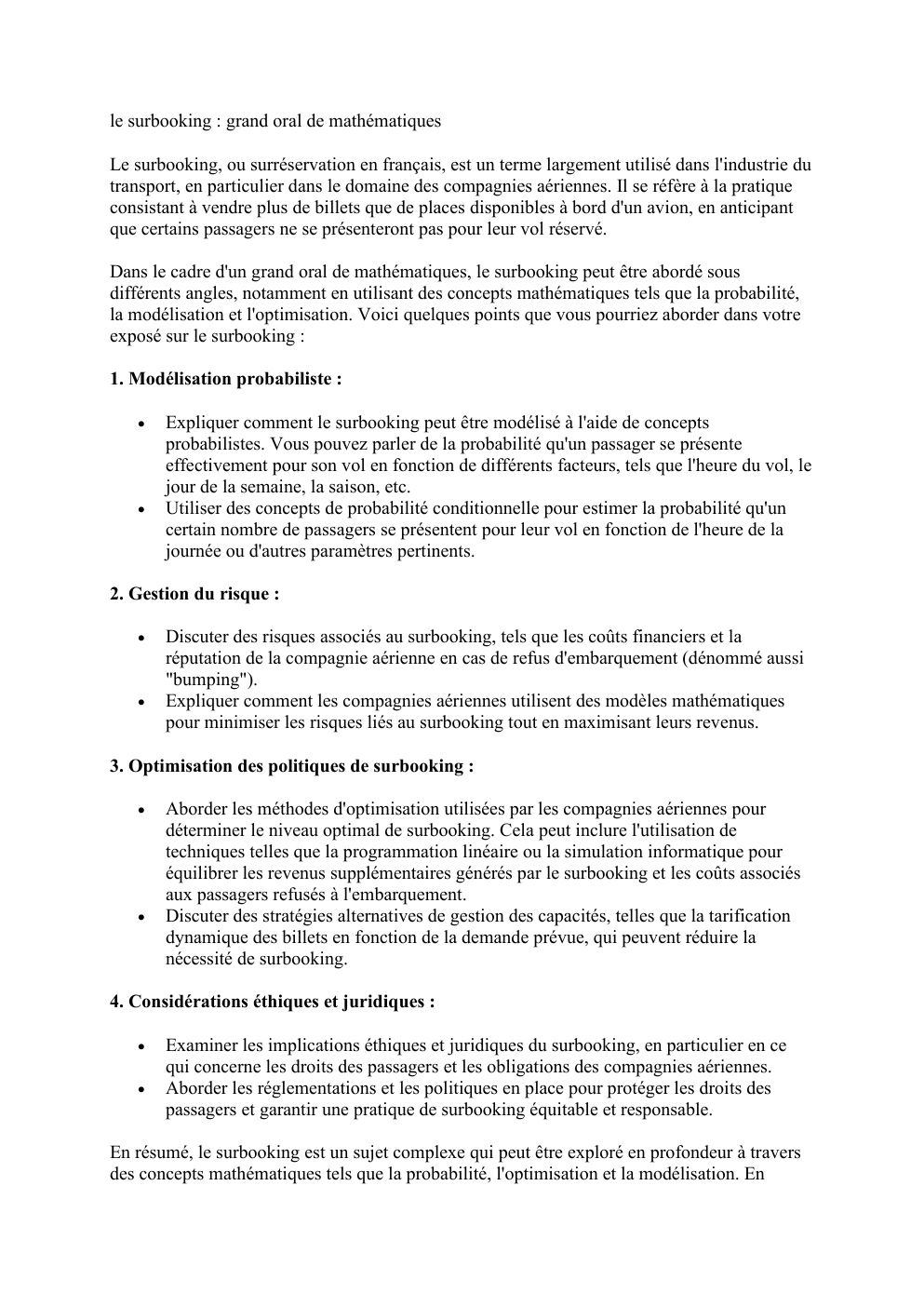 Prévisualisation du document grand oral le surbooking