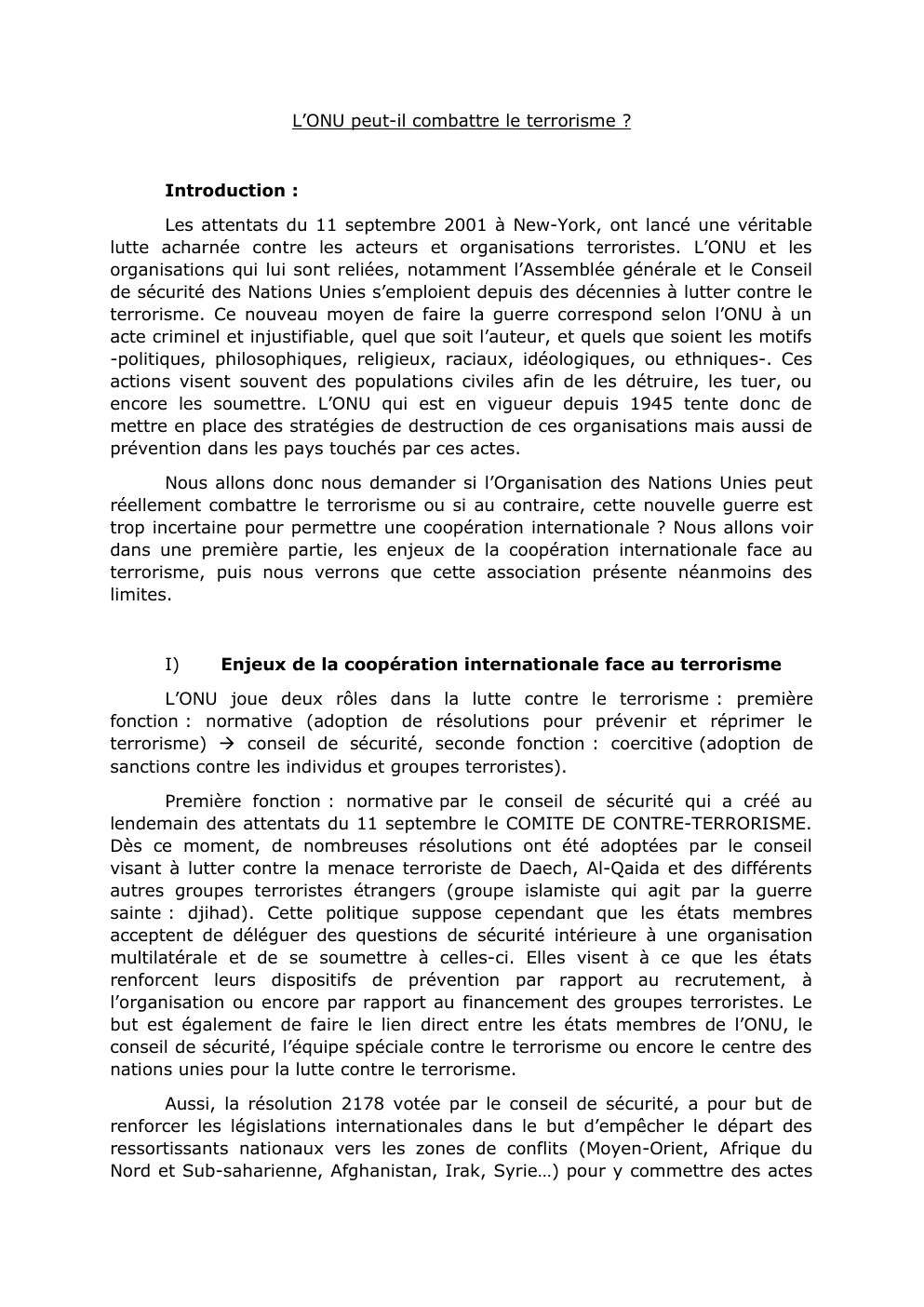 Prévisualisation du document grand oral L’ONU peut-il combattre le terrorisme ?