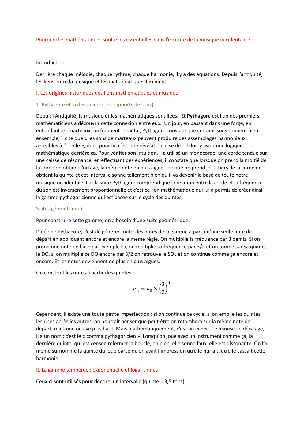 Prévisualisation du document Grand oral math musique: Pourquoi les mathématiques sont-elles essentielles dans l’écriture de la musique occidentale ?