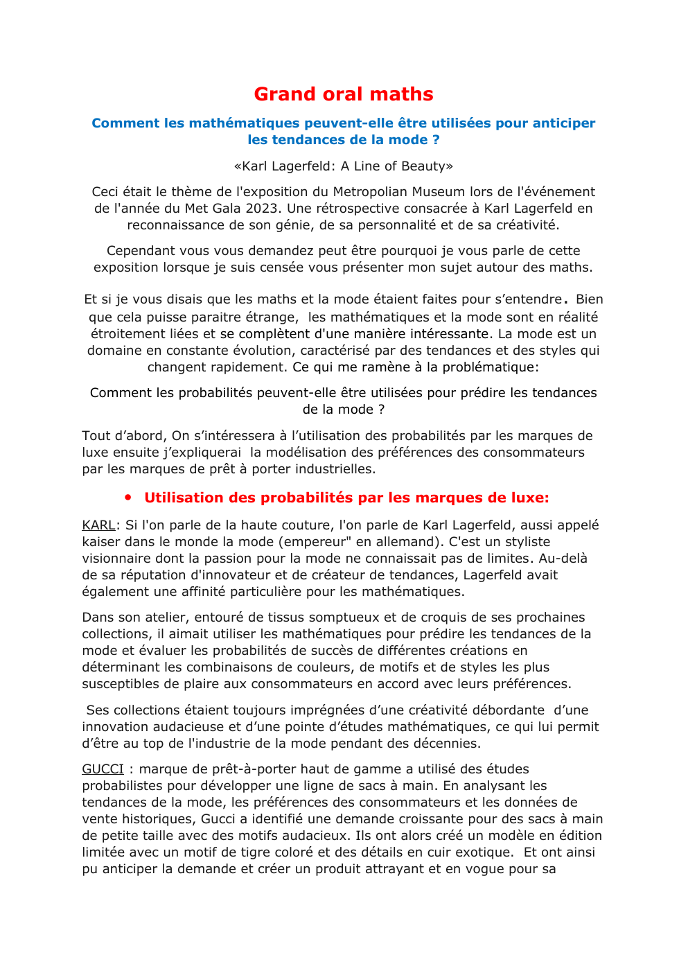Prévisualisation du document Grand oral maths Comment les mathématiques peuvent-elle être utilisées pour anticiper les tendances de la mode ?
