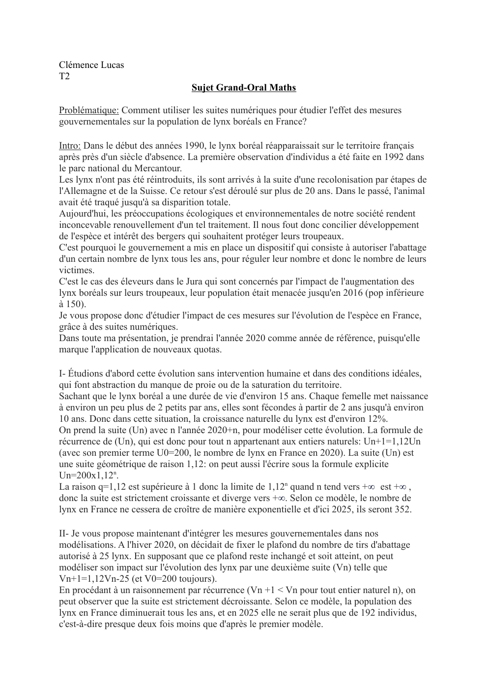 Prévisualisation du document Grand Oral maths Lynx