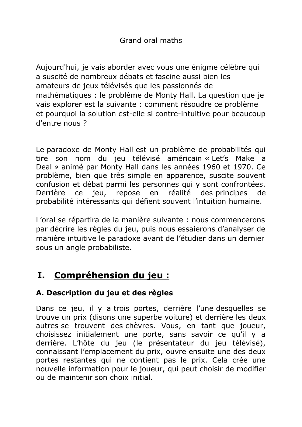 Prévisualisation du document grand oral maths Monty hall