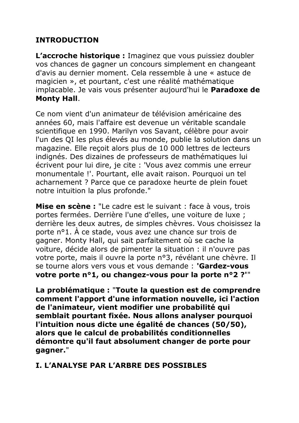 Prévisualisation du document GRAND ORAL MATHS PARADOXE DE MONTY HALL