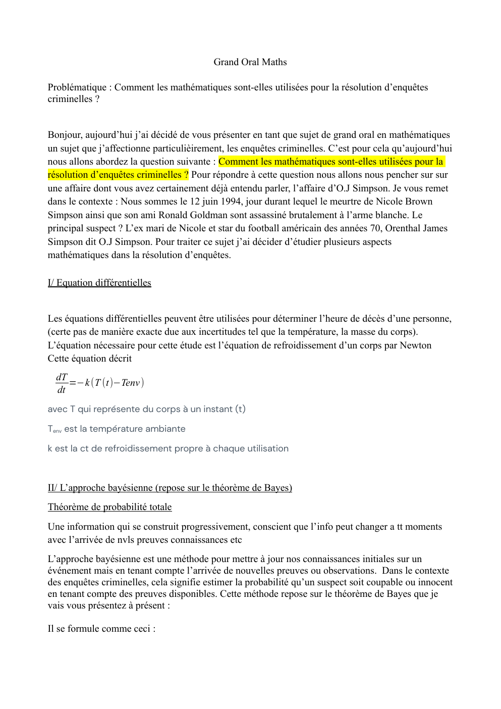 Prévisualisation du document Grand Oral Maths Problématique : Comment les mathématiques sont-elles utilisées pour la résolution d’enquêtes criminelles ?