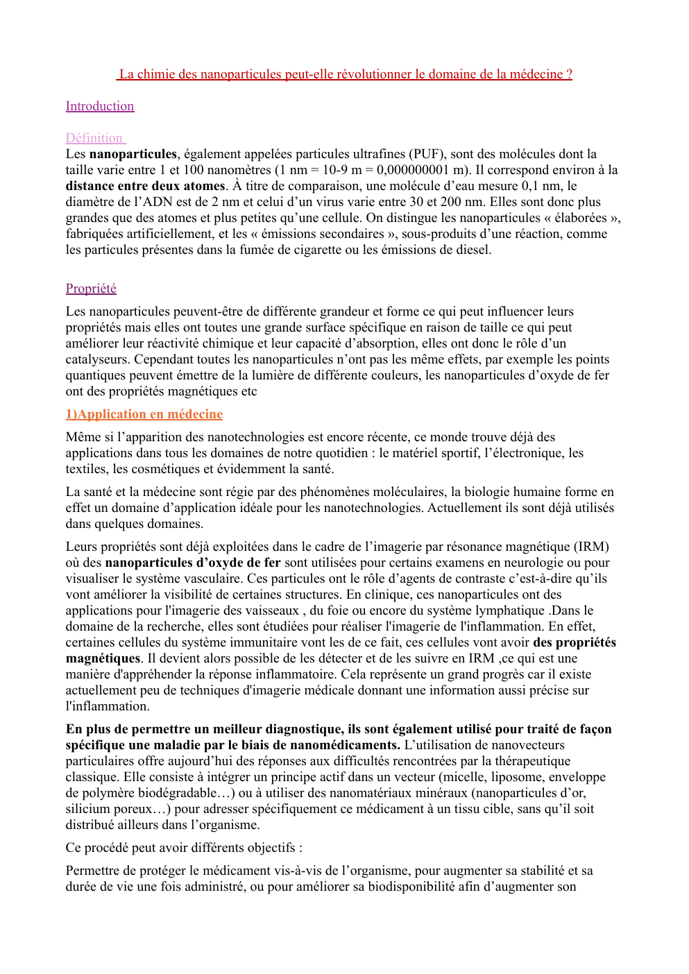 Prévisualisation du document grand oral nanoparticule