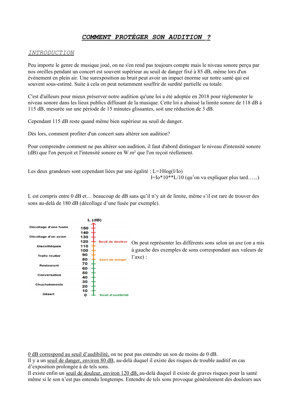 Prévisualisation du document Grand oral physique! COMMENT PROTÉGER SON AUDITION ?