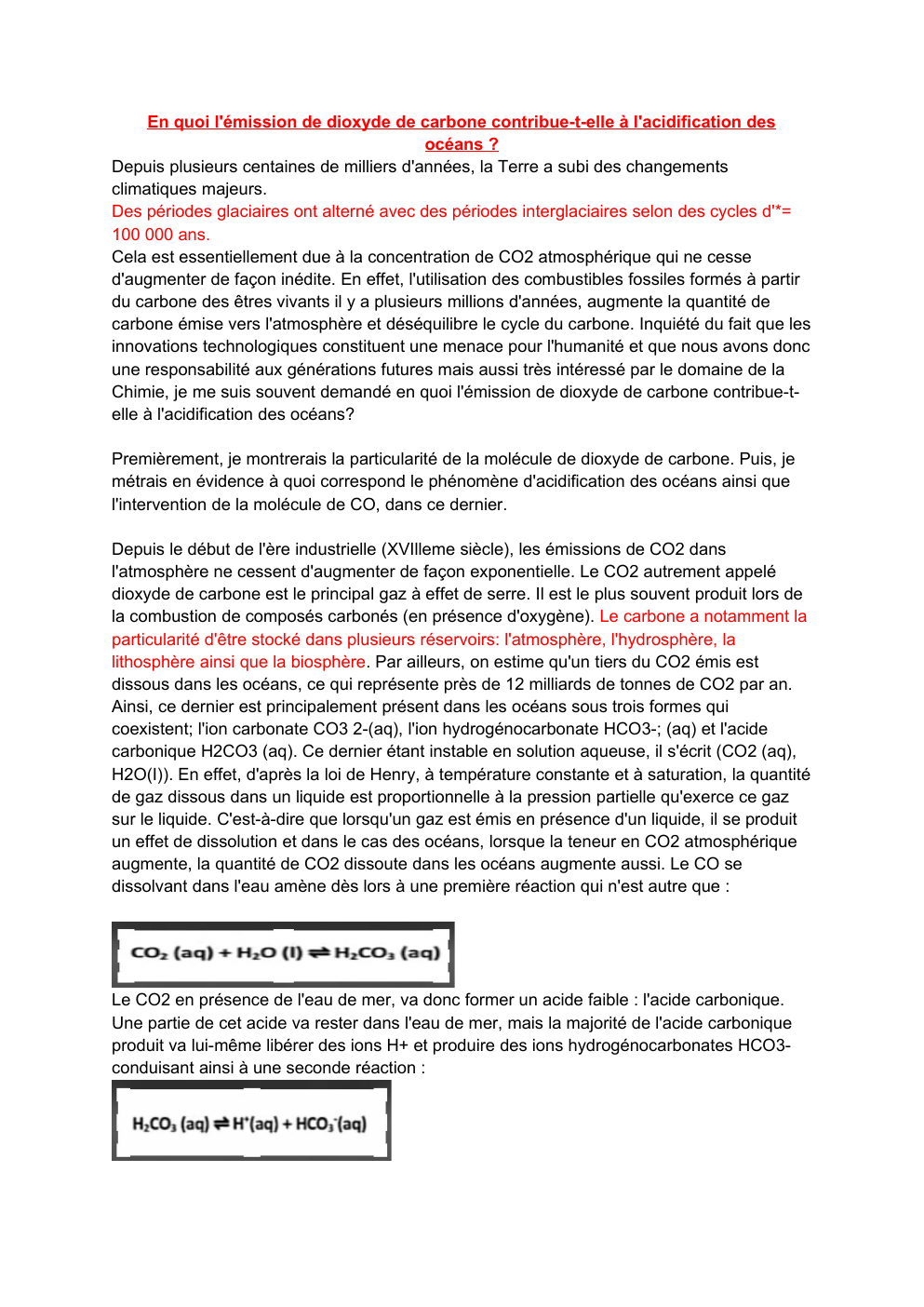 Prévisualisation du document grand oral physique En quoi l'émission de dioxyde de carbone contribue-t-elle à l'acidification des océans ?