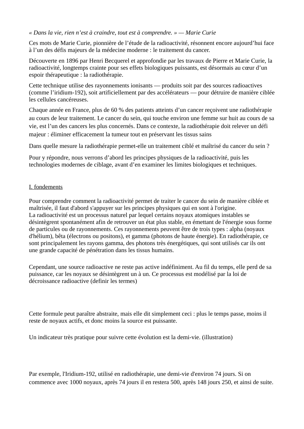 Prévisualisation du document grand oral physique radioactivité