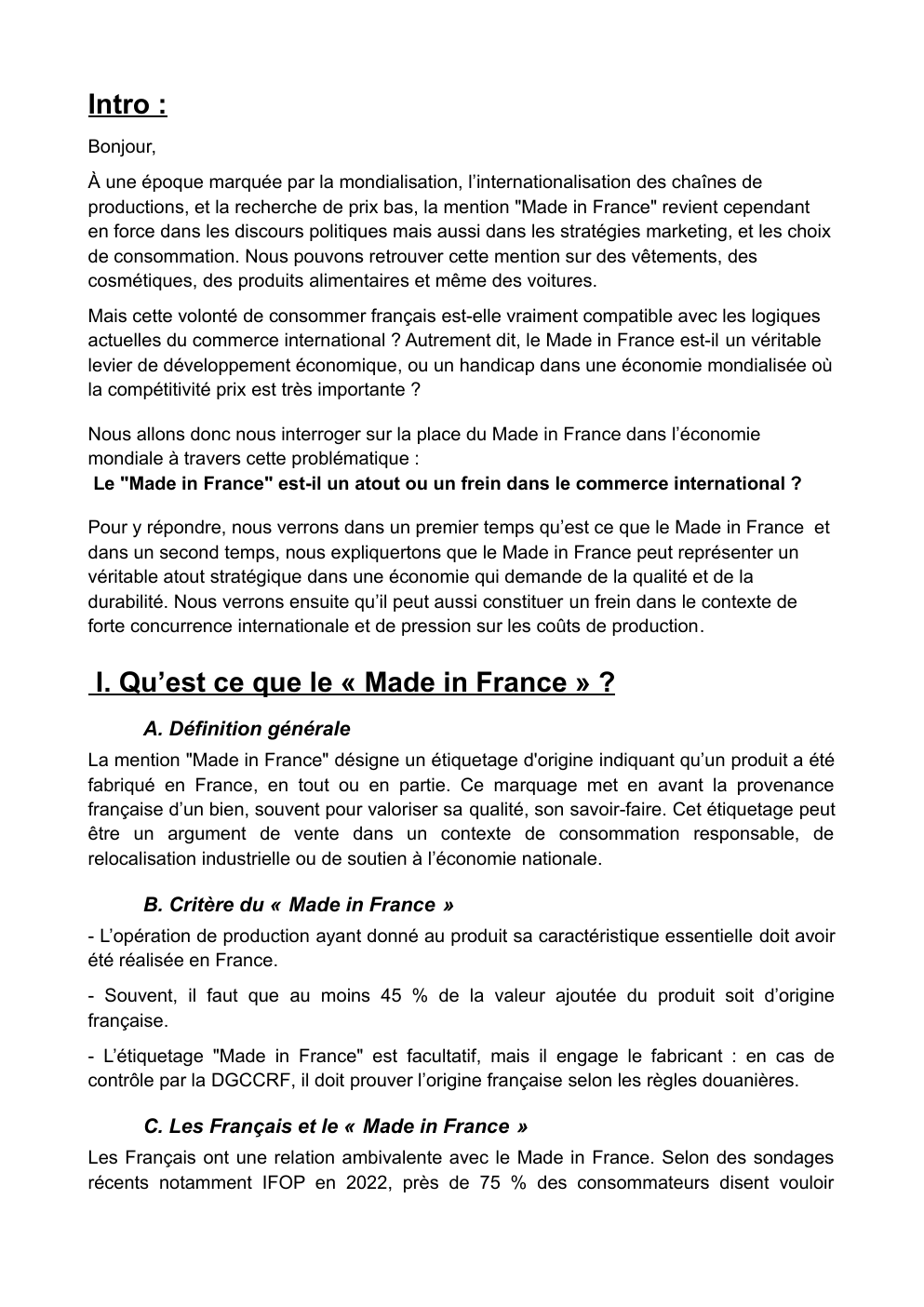 Prévisualisation du document Grand Oral SES Made in France