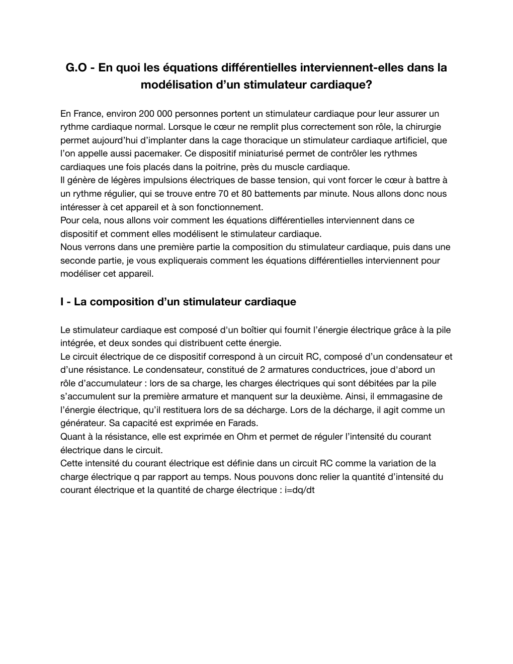 Prévisualisation du document GRAND ORAL - stimulateur cardiaque