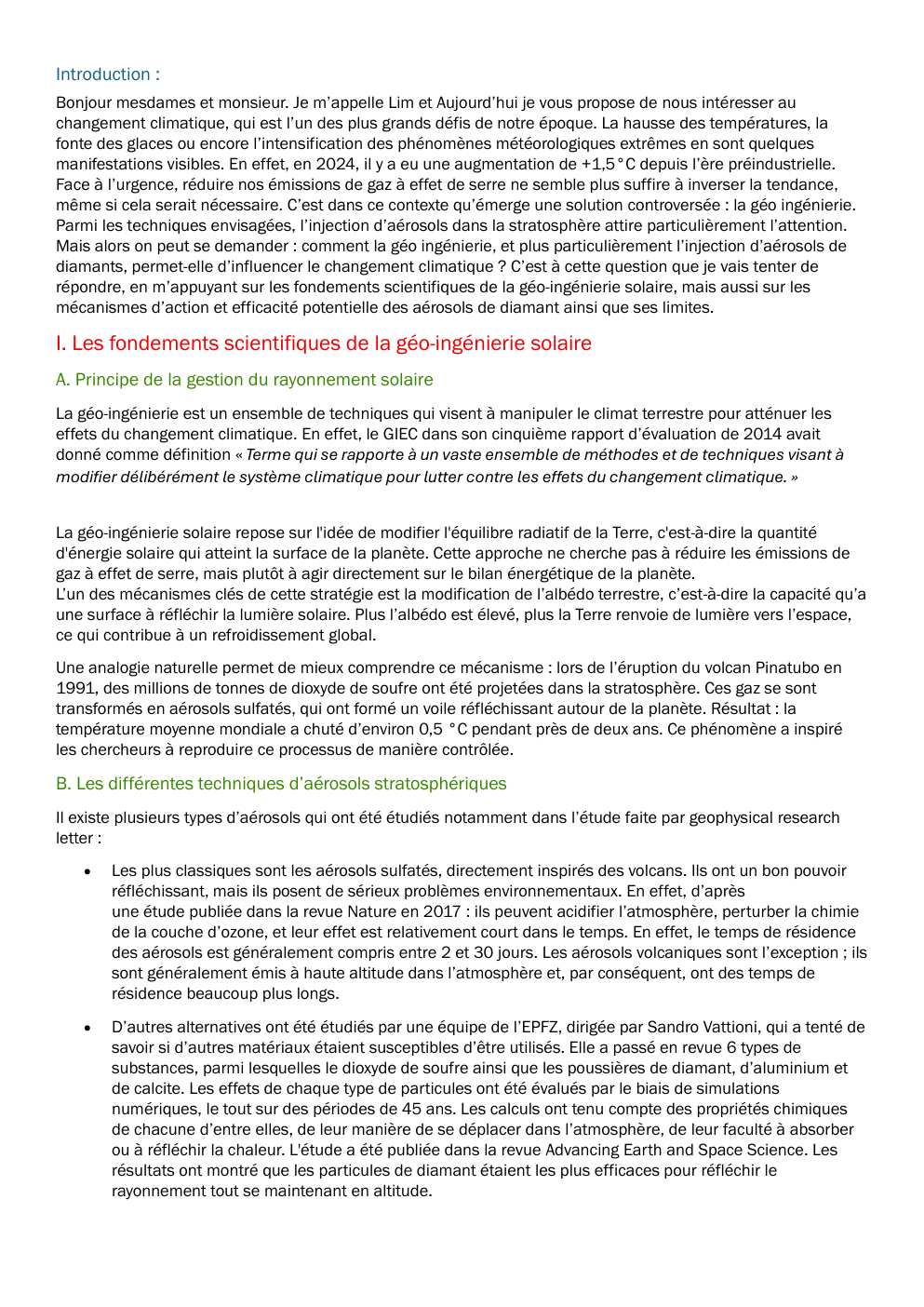 Prévisualisation du document Grand oral SVt changement climatique