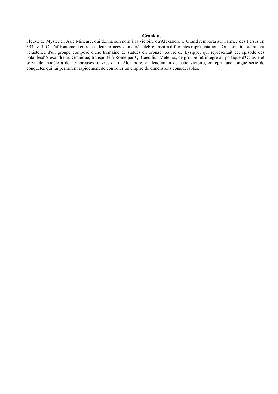 Prévisualisation du document Granique