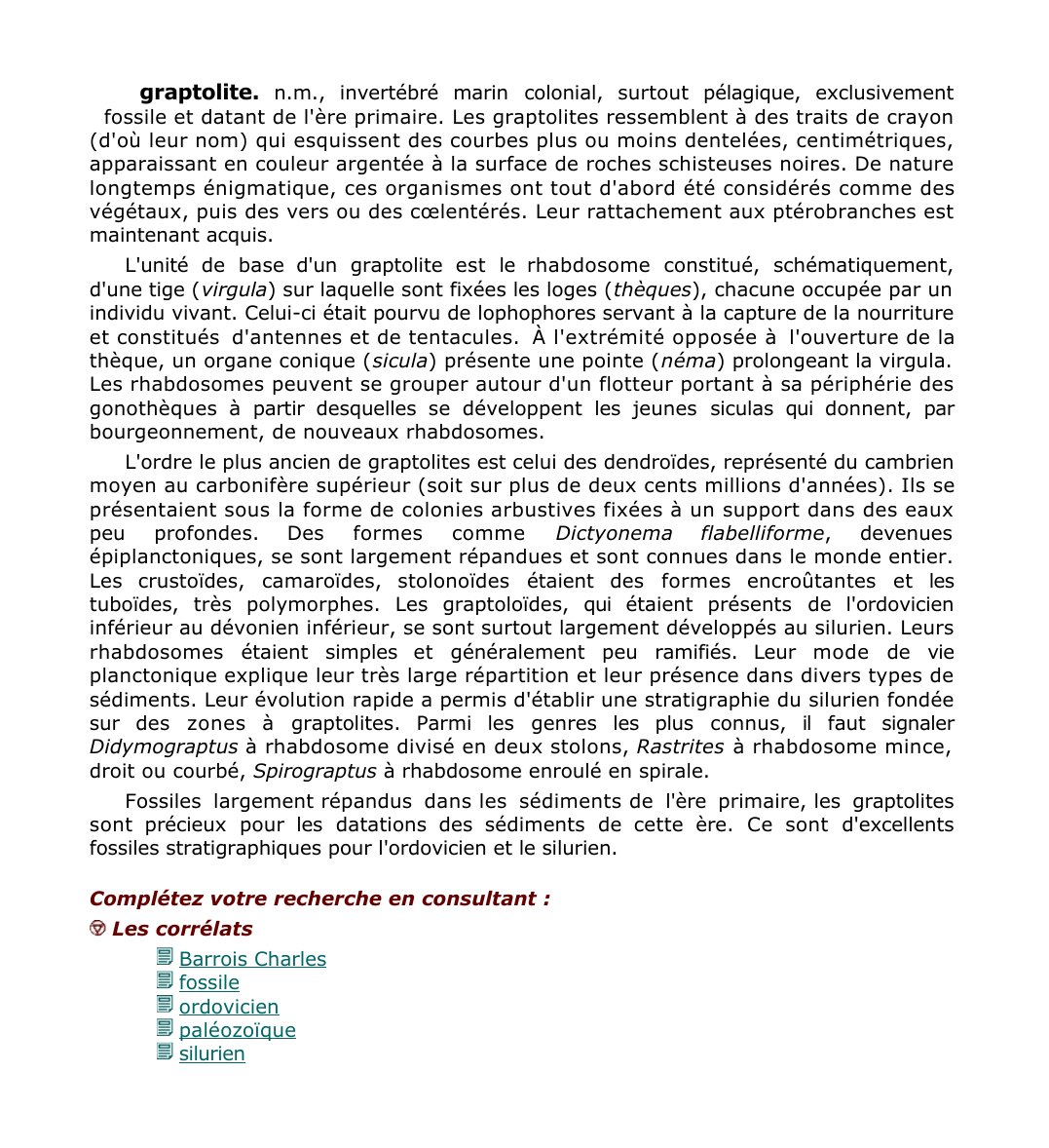 Prévisualisation du document graptolite.