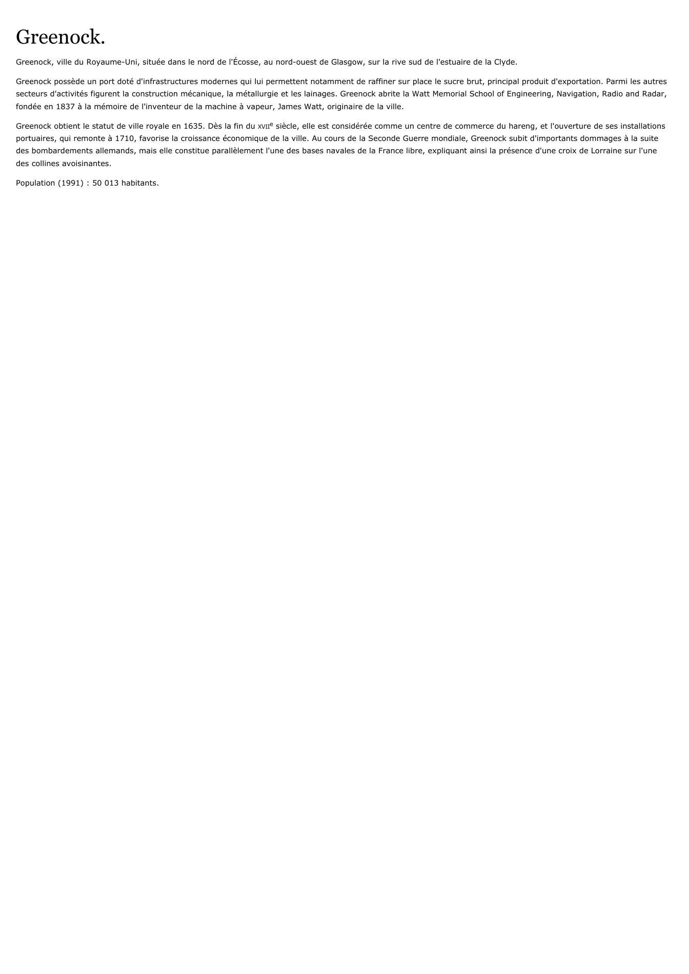 Prévisualisation du document Greenock.