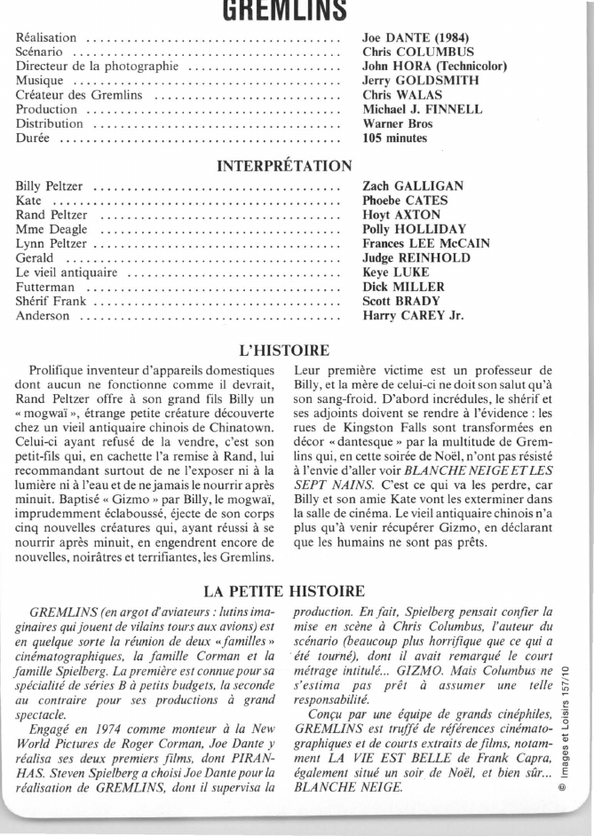 Prévisualisation du document GREMLINS