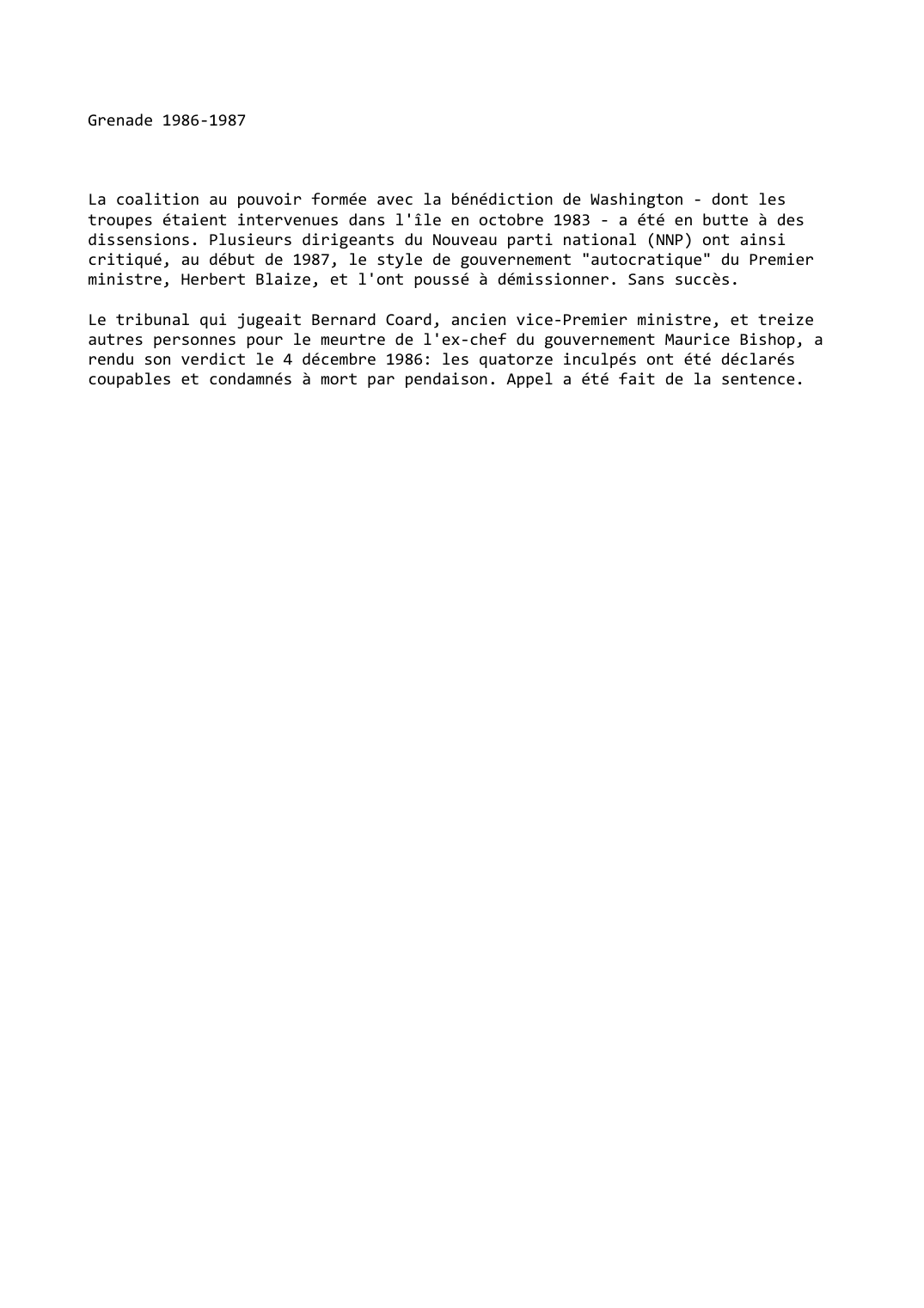 Prévisualisation du document Grenade 1986-1987