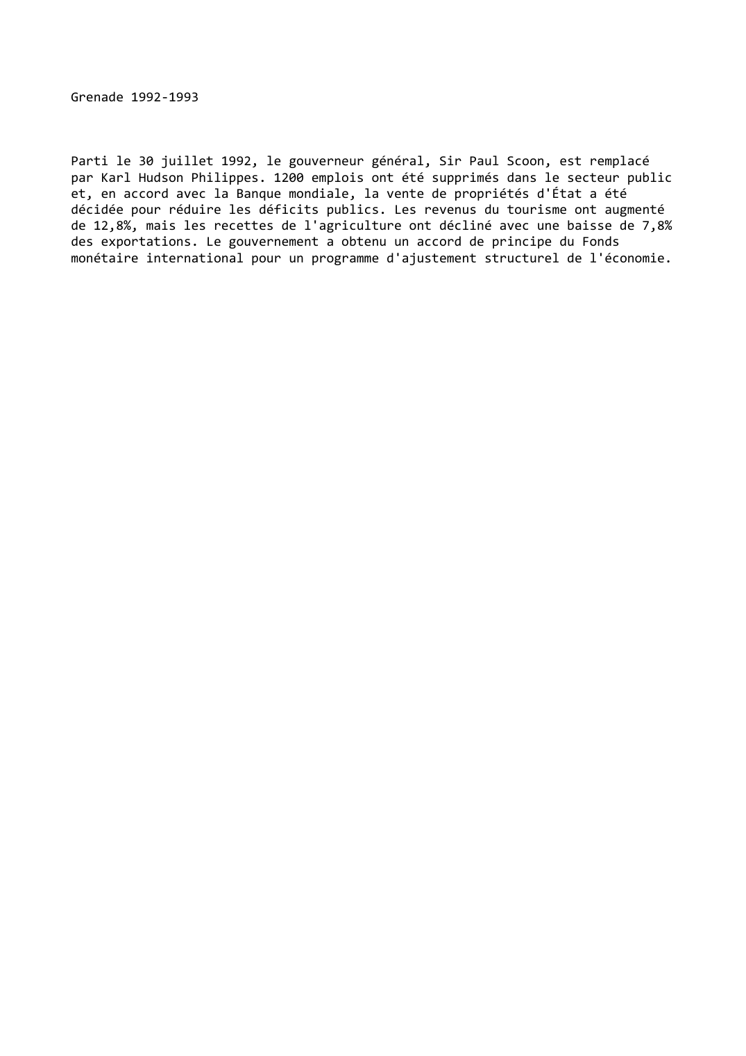 Prévisualisation du document Grenade (1992-1993)