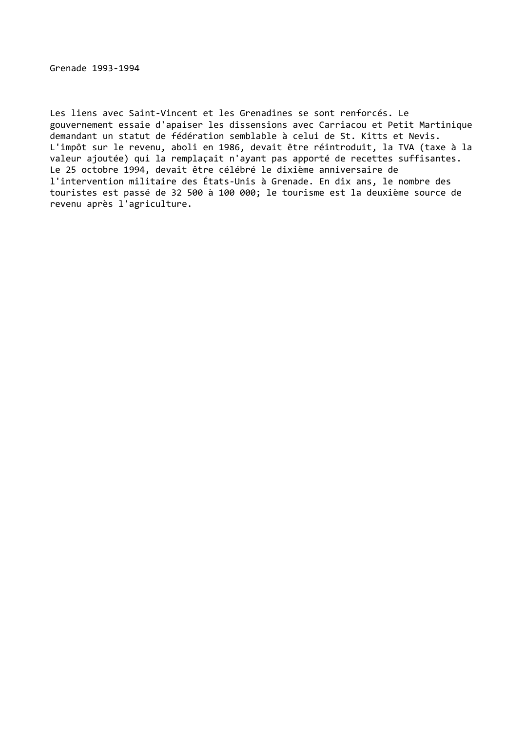 Prévisualisation du document Grenade (1993-1994)