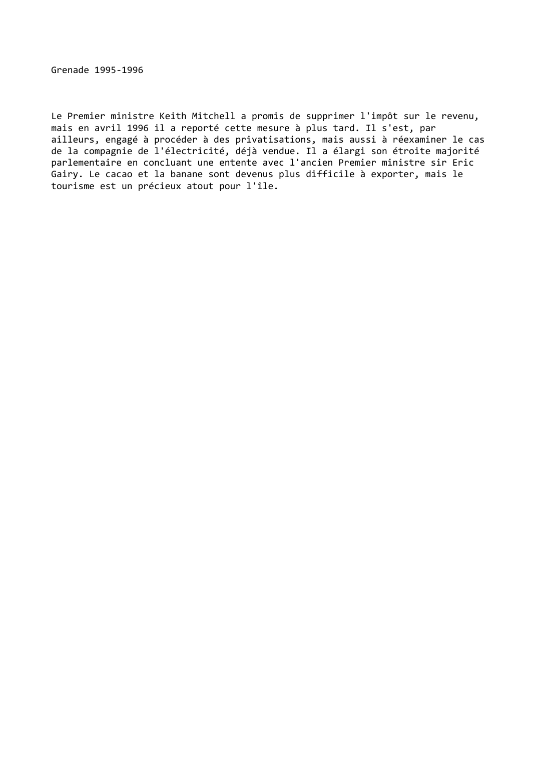 Prévisualisation du document Grenade (1995-1996)