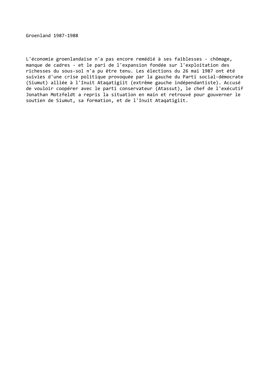 Prévisualisation du document Groenland (1987-1988)