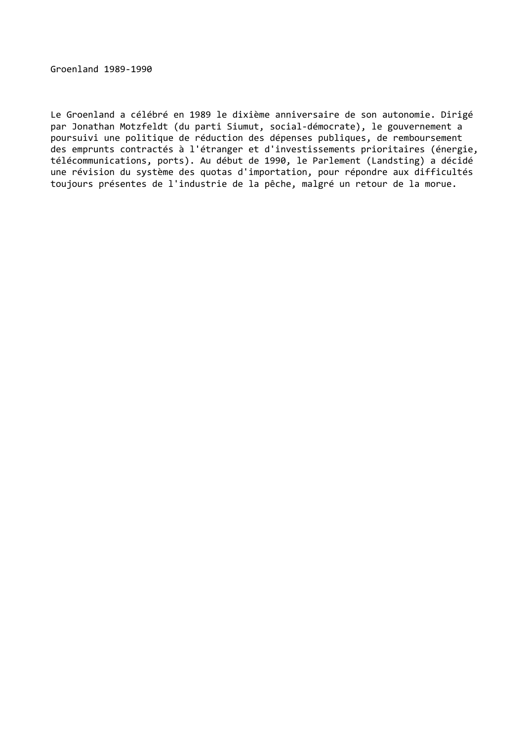 Prévisualisation du document Groenland (1989-1990)