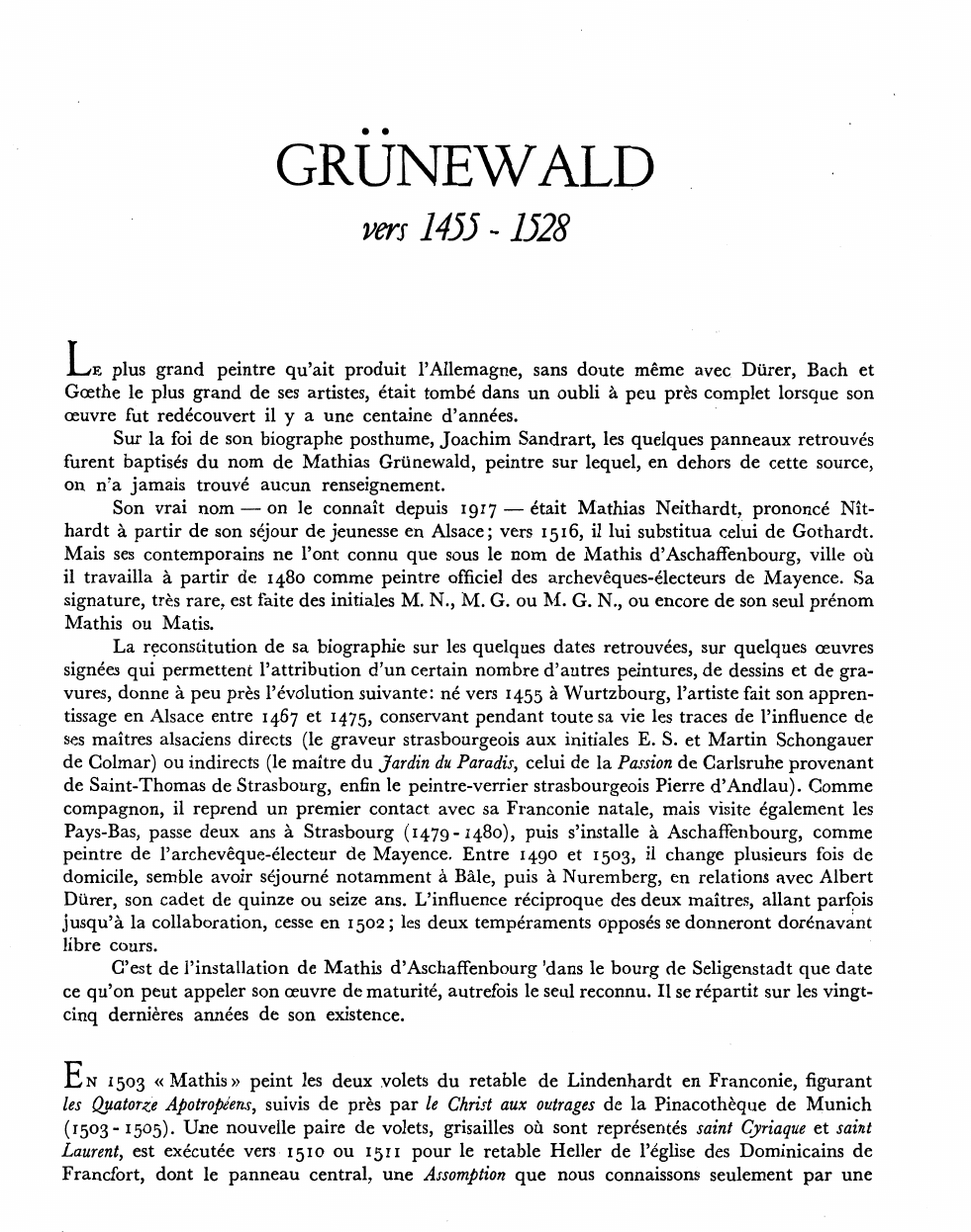 Prévisualisation du document GRUNEWALD