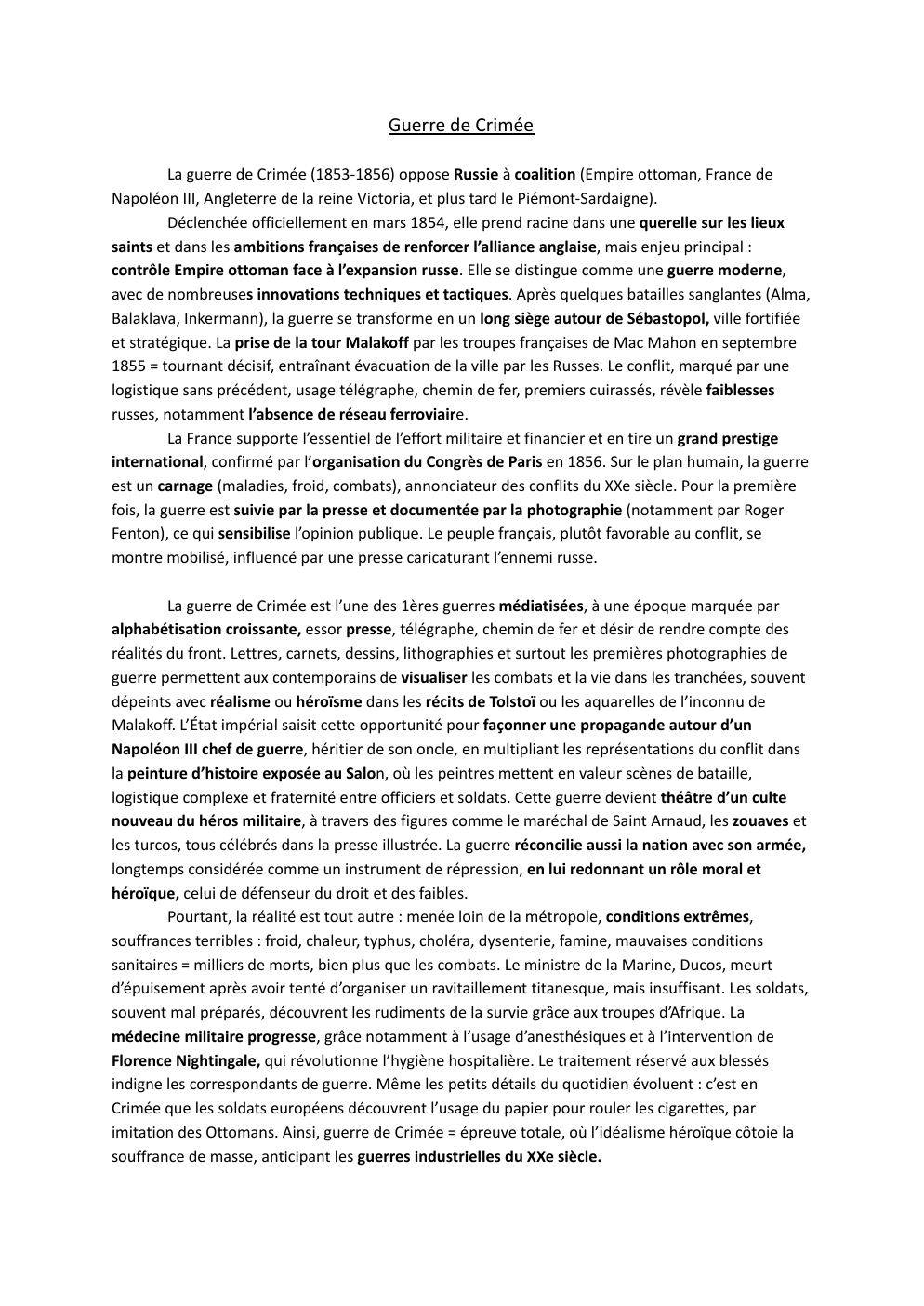 Prévisualisation du document Guerre de Crimée