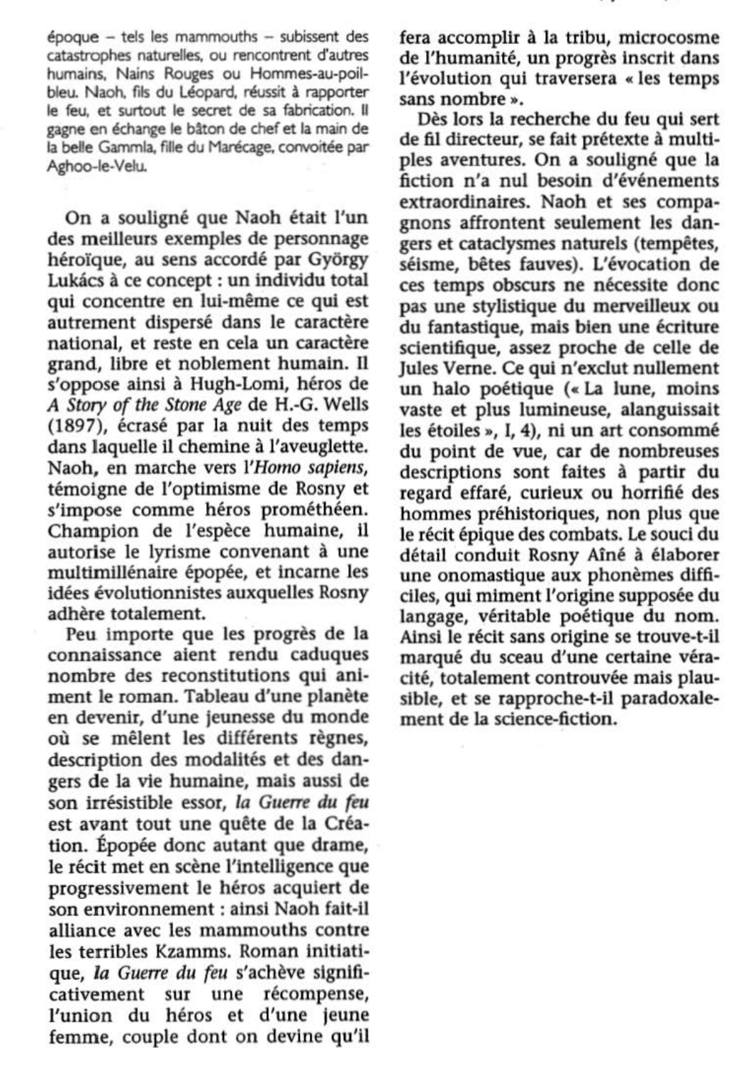 Prévisualisation du document Guerre du feu (la) de Joseph Henri Boex, dit Rosny Aîné (analyse détaillée)