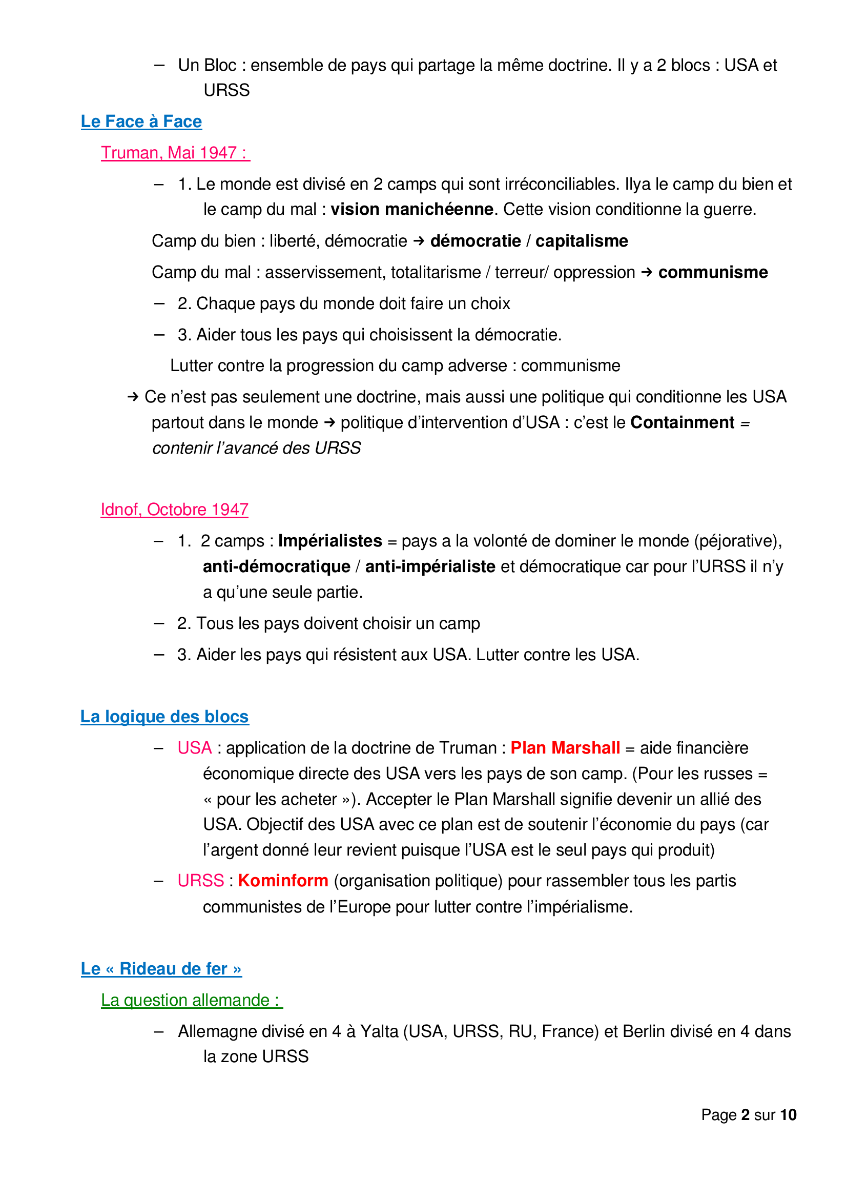 Prévisualisation du document Guerre froide