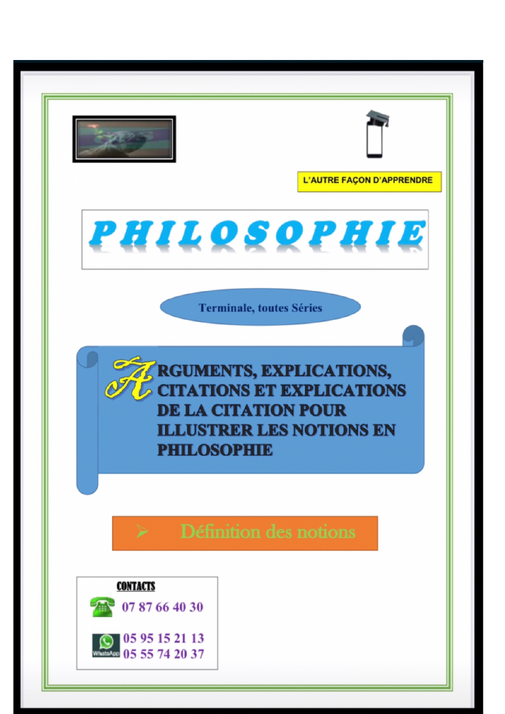 Prévisualisation du document Guide de philosophie