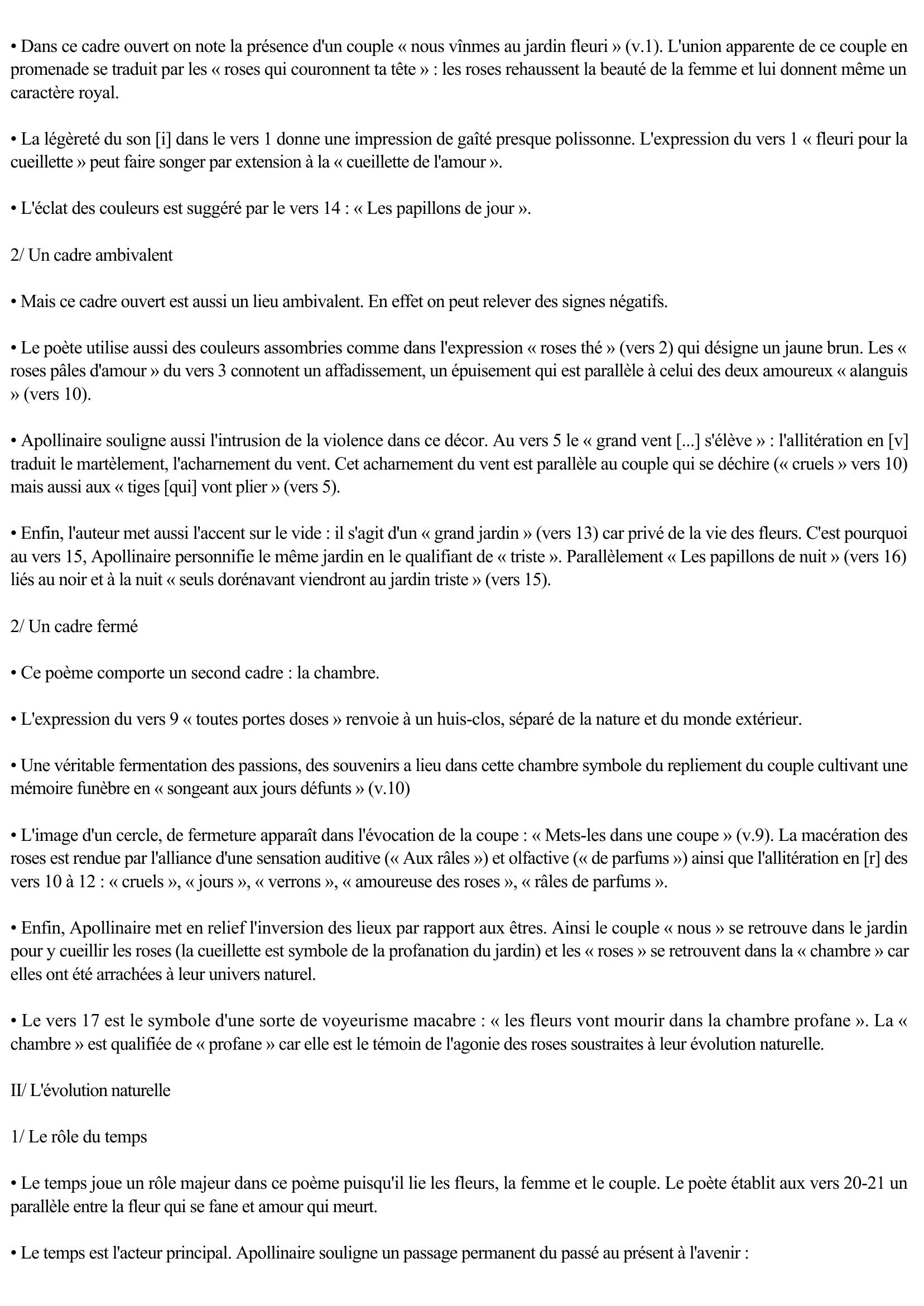 Prévisualisation du document Guillaume APOLLINAIRE « La cueillette »