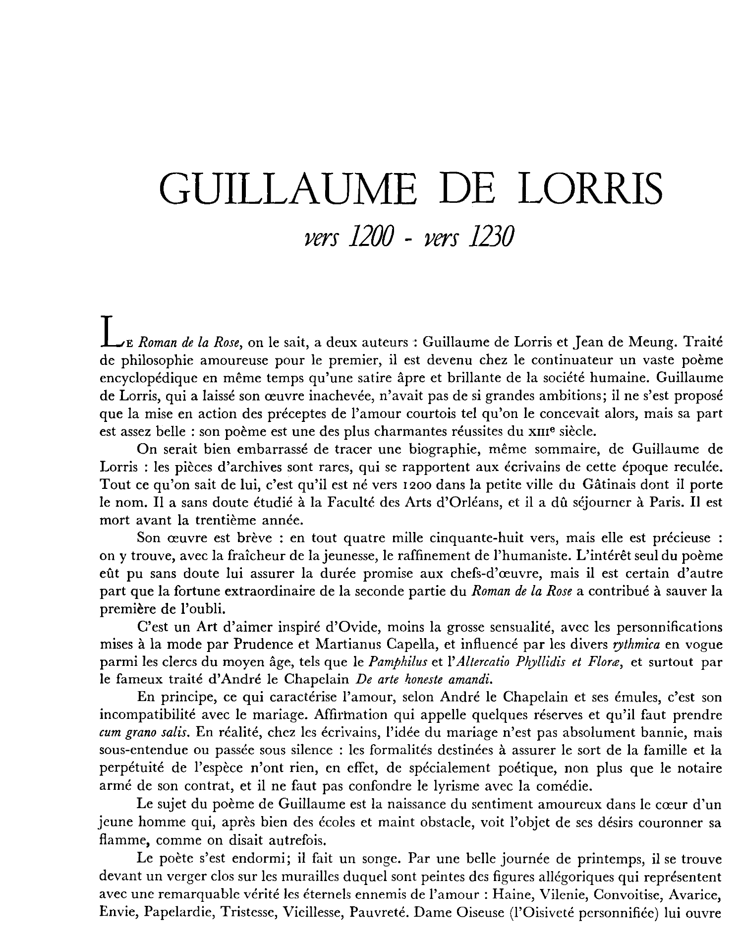 Prévisualisation du document Guillaume de Lorris