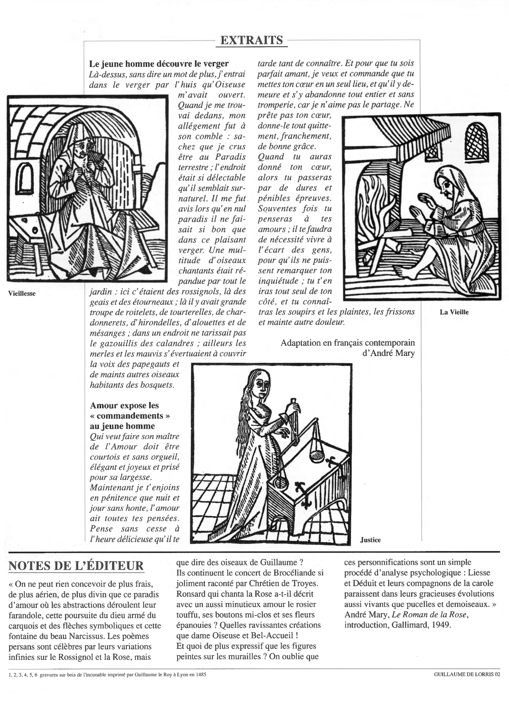 Prévisualisation du document GUILLAUME DE LORRIS : Le Roman de la Rose