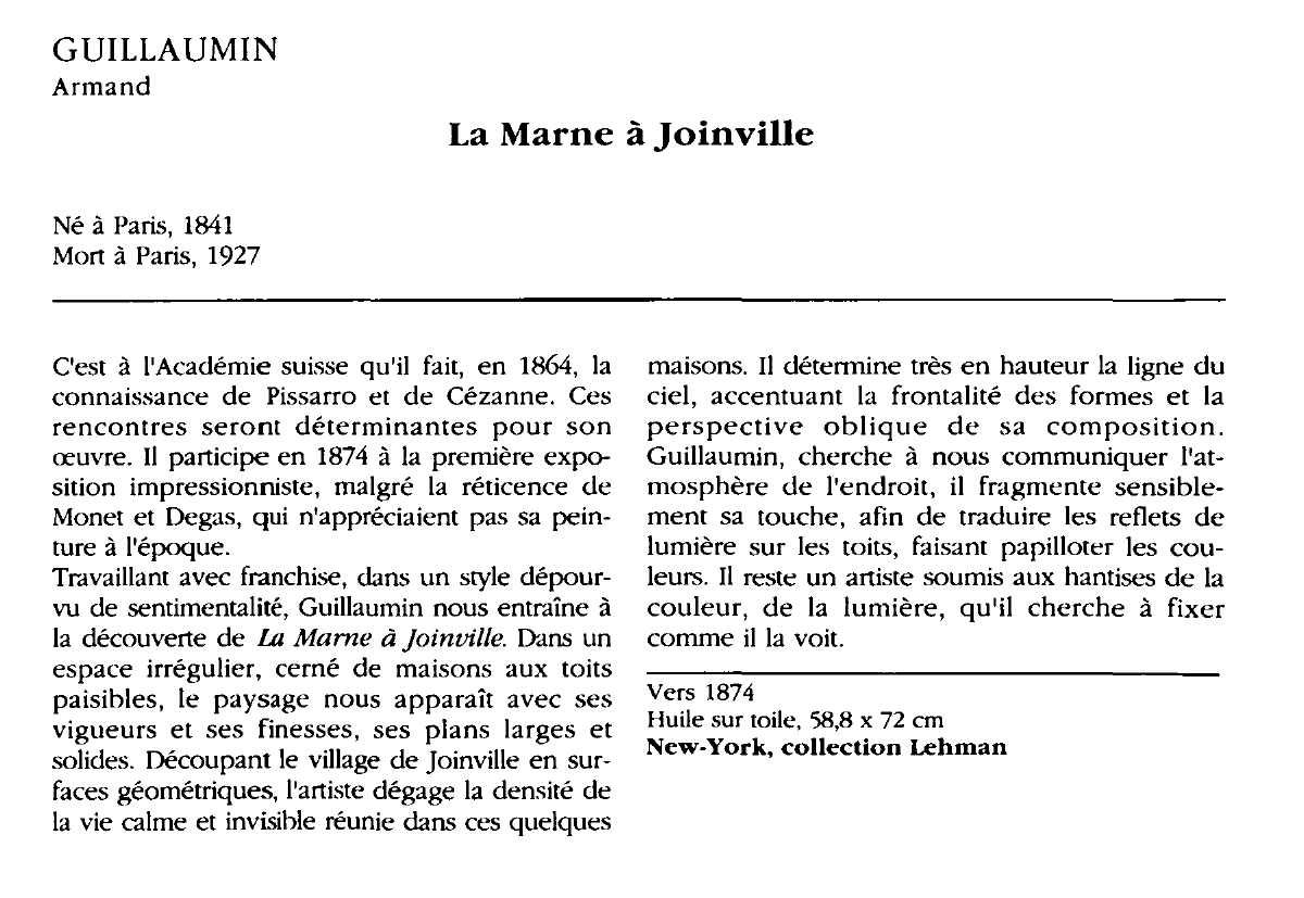 Prévisualisation du document GUILLAUMIN Armand : La Marne à joinville
