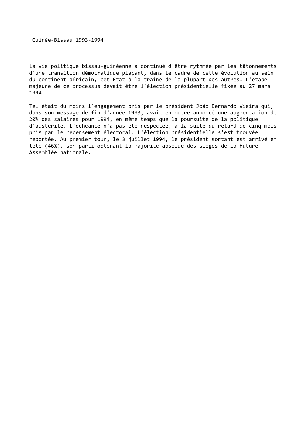 Prévisualisation du document Guinée-Bissau 1993-1994