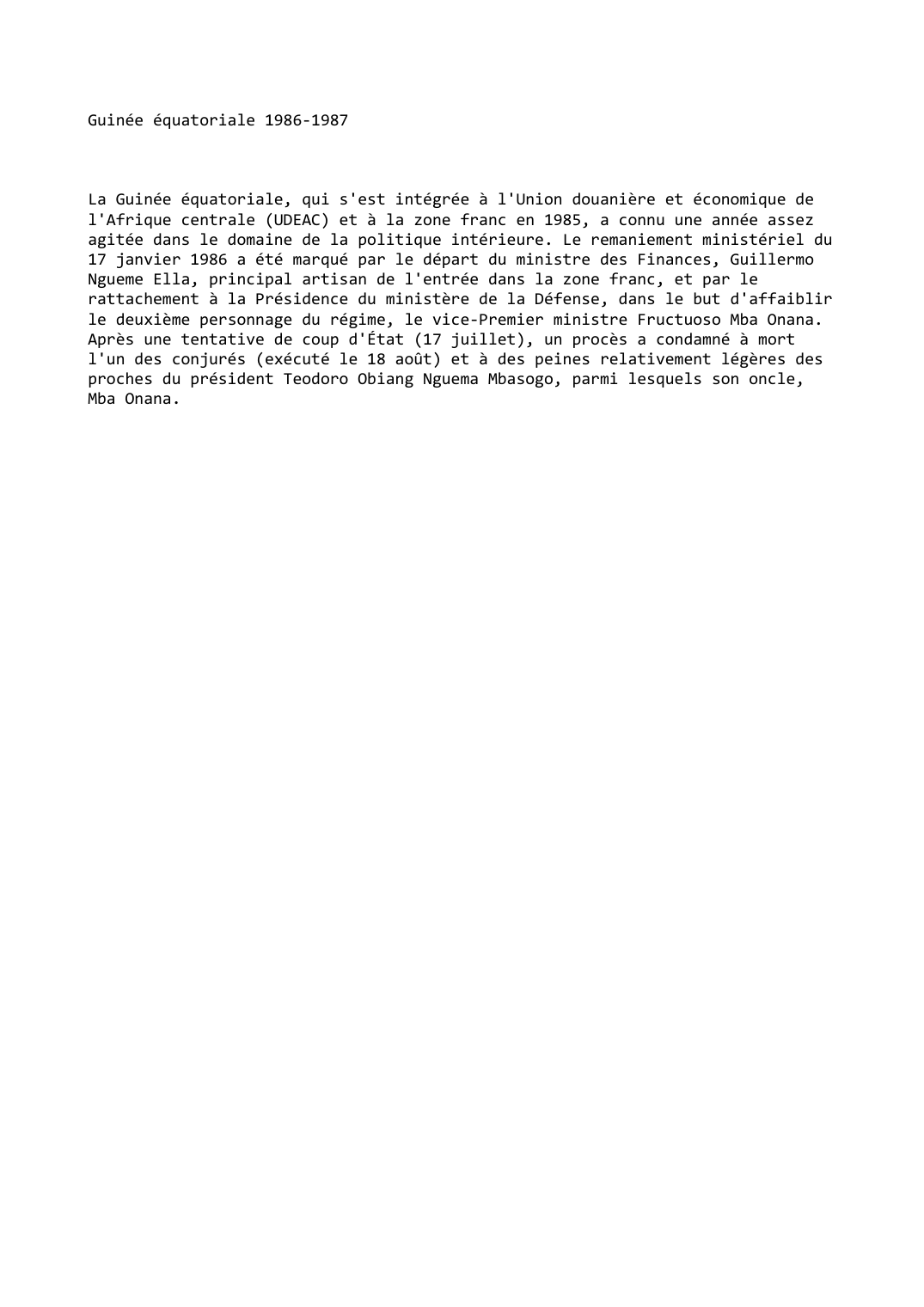 Prévisualisation du document Guinée équatoriale 1986-1987