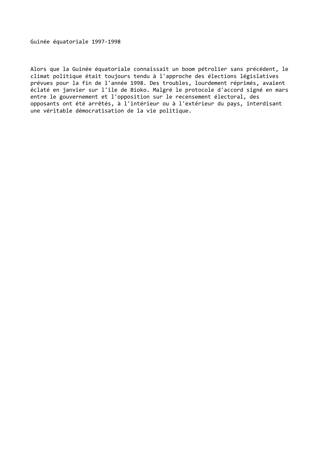 Prévisualisation du document Guinée équatoriale 1997-1998