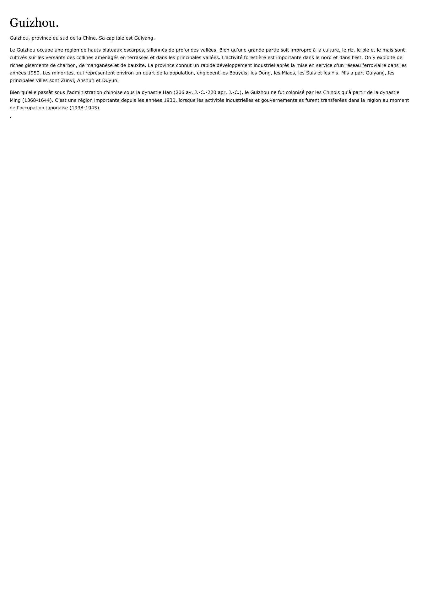 Prévisualisation du document Guizhou.
