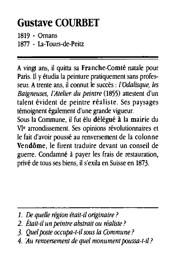 Prévisualisation du document Gustave COURBET