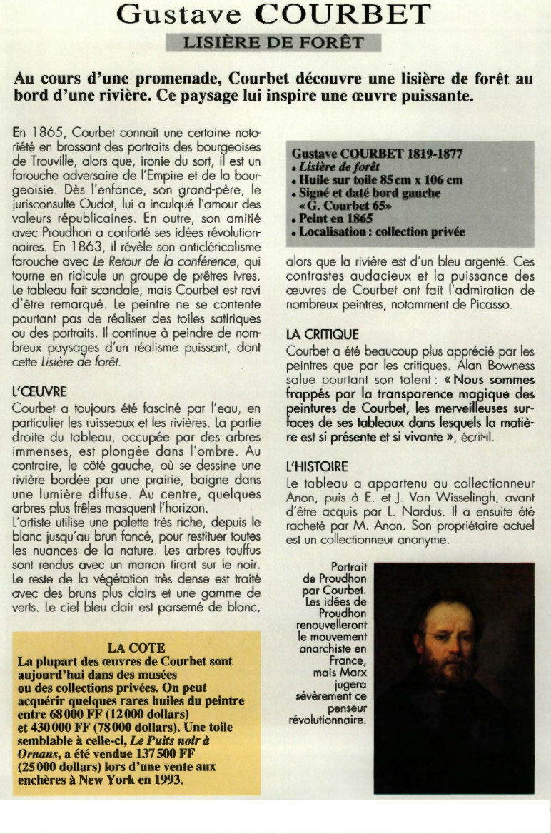 Prévisualisation du document Gustave COURBET:LISeRE DE FORET.