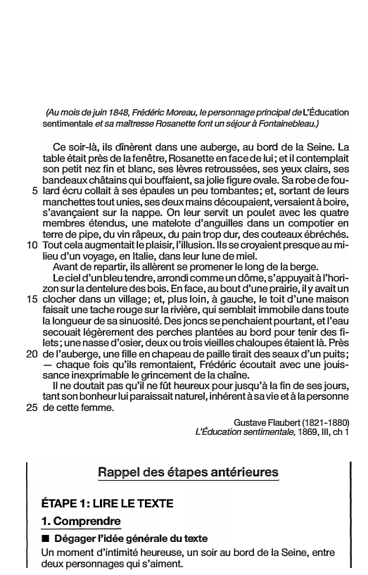 Prévisualisation du document Gustave Flaubert (1821-1880) L'Éducation sentimentale, 1869, III, ch 1