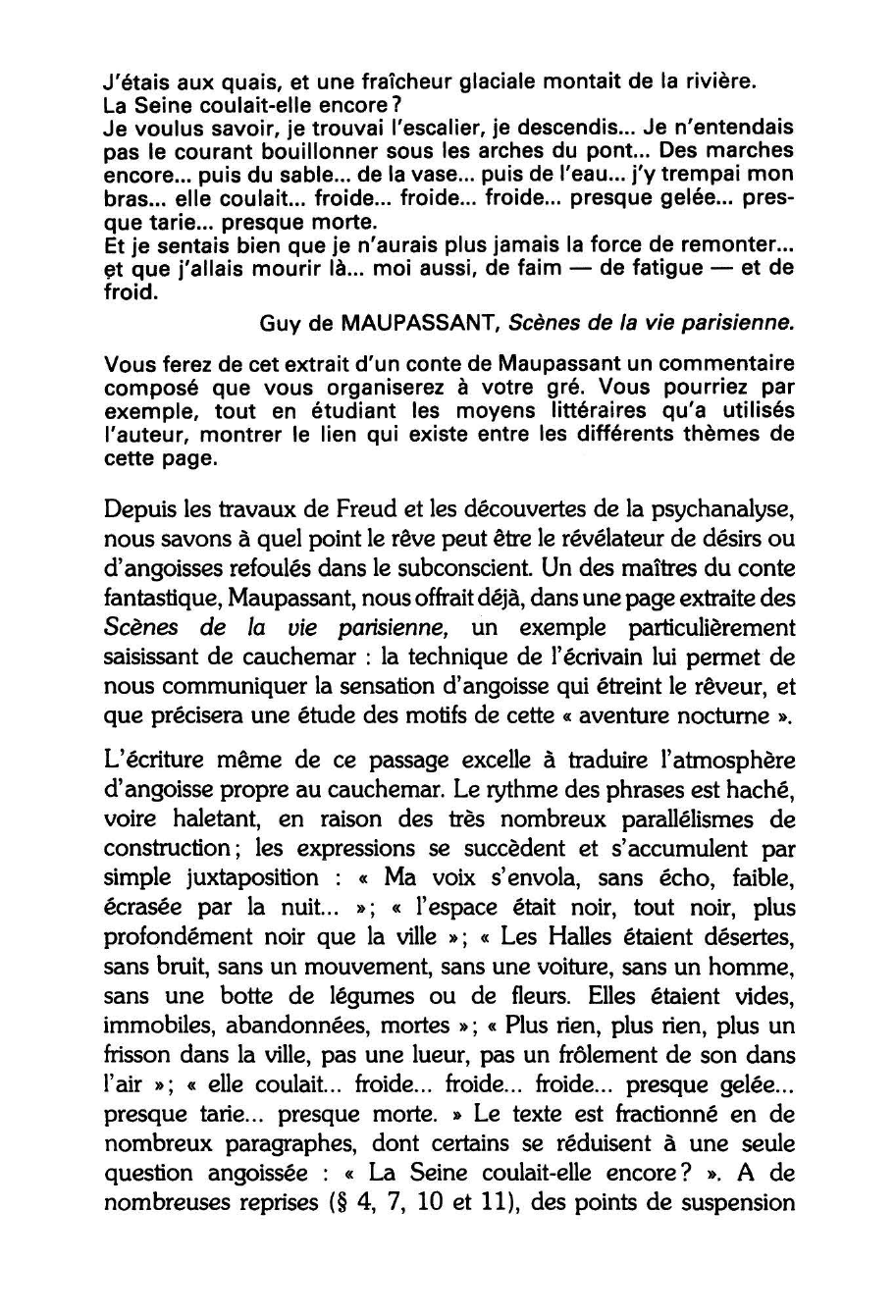 Prévisualisation du document Guy de MAUPASSANT, Scènes de la vie parisienne. LA NUIT CAUCHEMAR