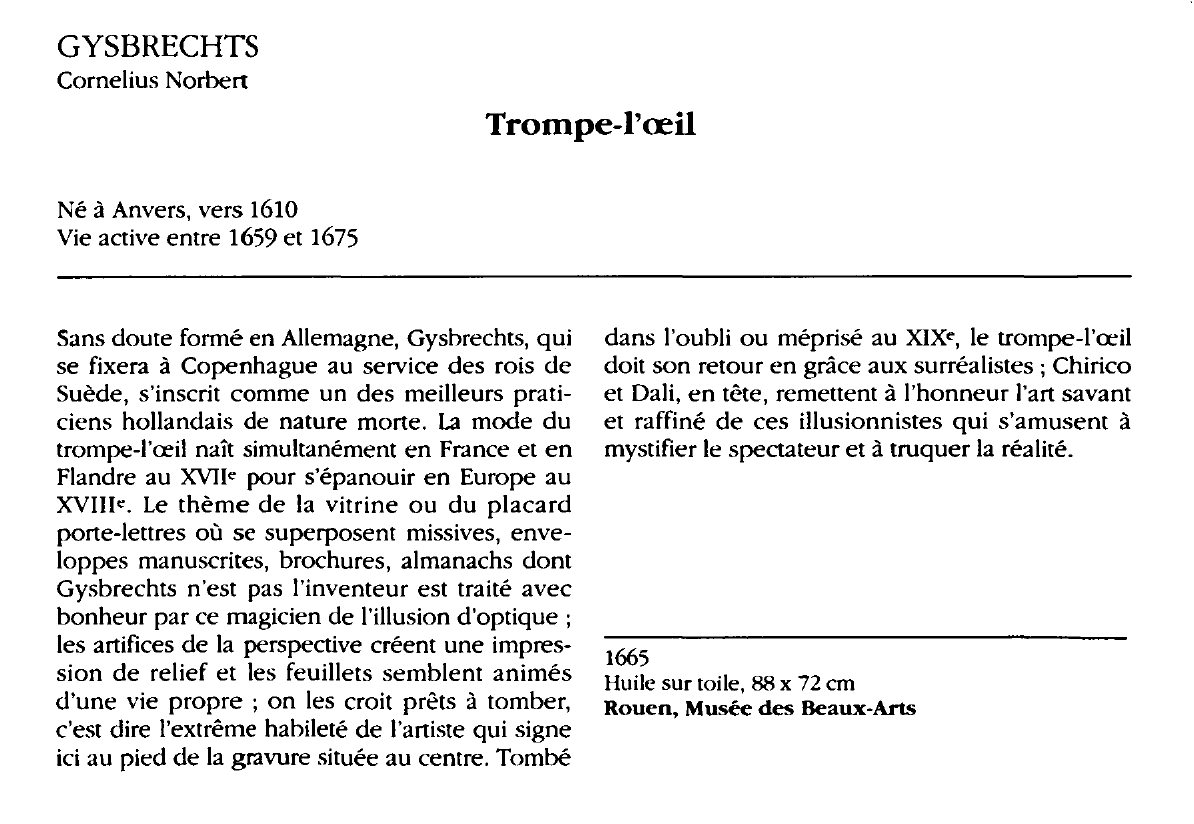 Prévisualisation du document GYSBRECHTS Cornelius Norbert : Trompe-l'oeil
