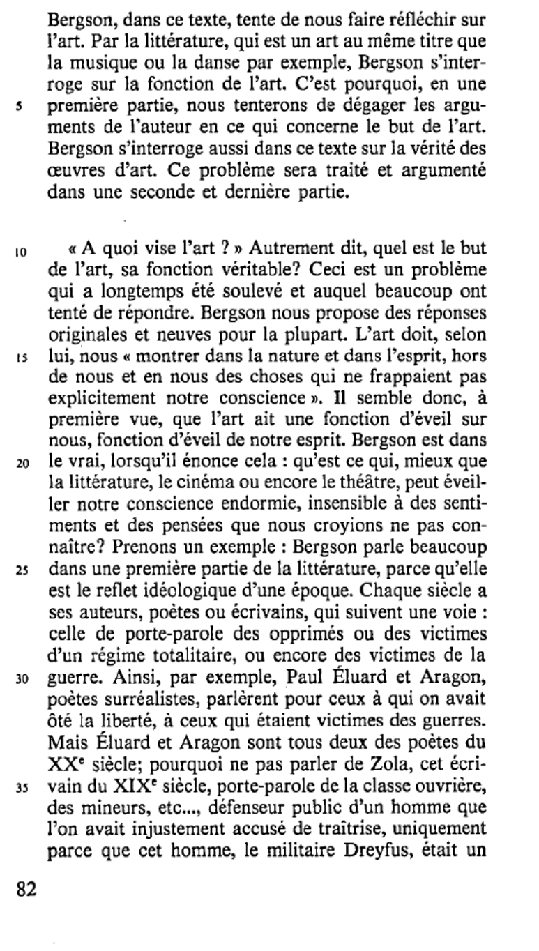 Prévisualisation du document H. Bergson sur l’art