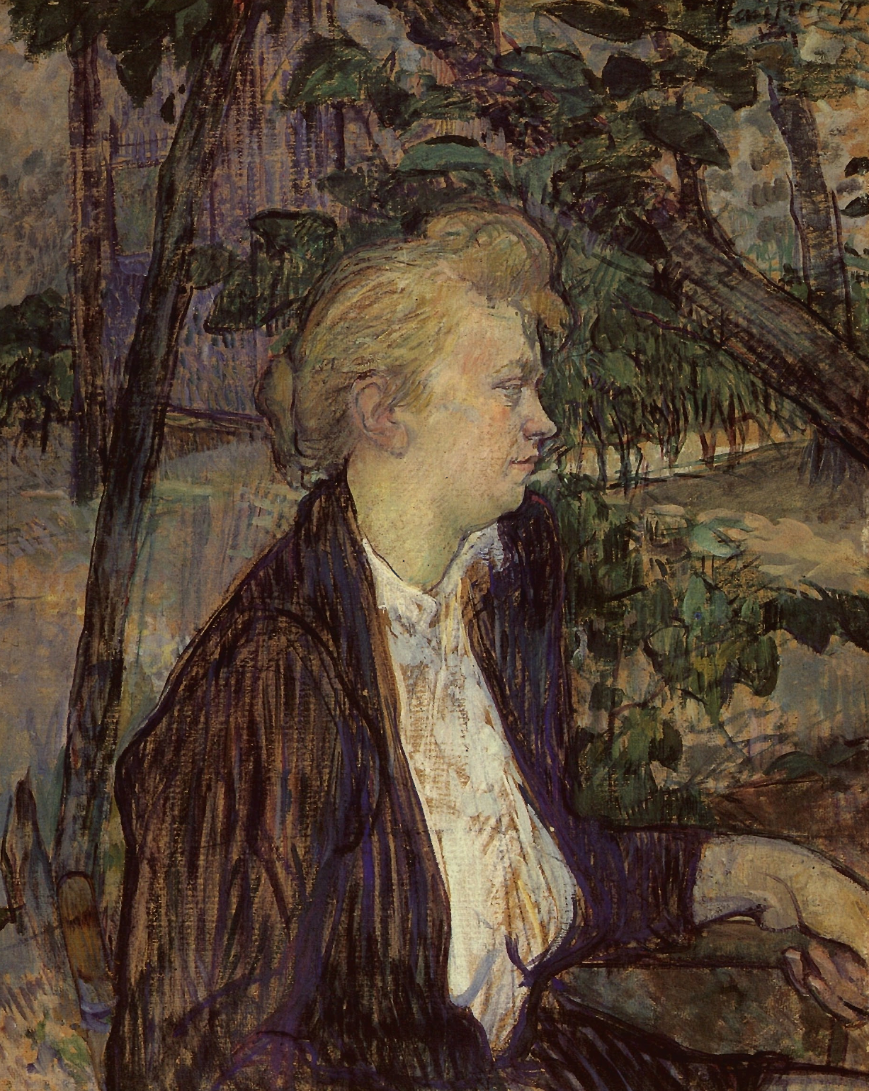 Prévisualisation du document H. de TOULOUSE-LAUTREC:
GABRIELLE.
Toulouse-Lautrec donnait de ses modèles des portraits fidèles,