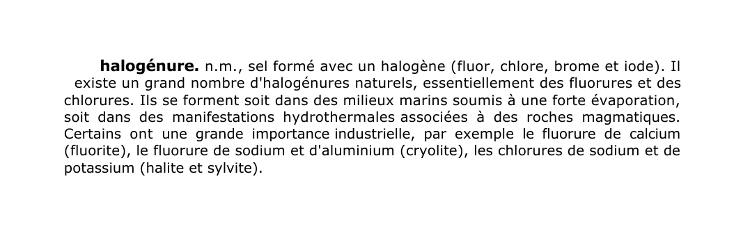 Prévisualisation du document halogénure.