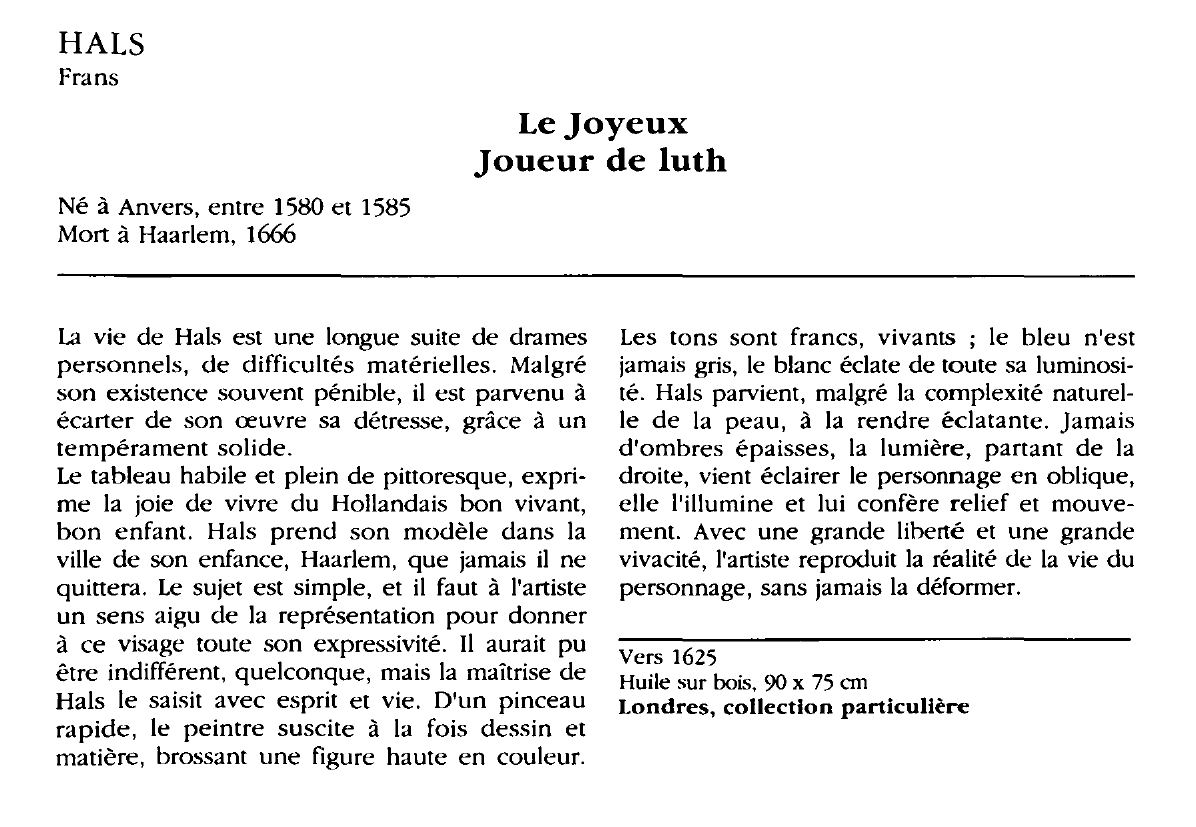Prévisualisation du document HALS Frans : Le joyeux Joueur de luth