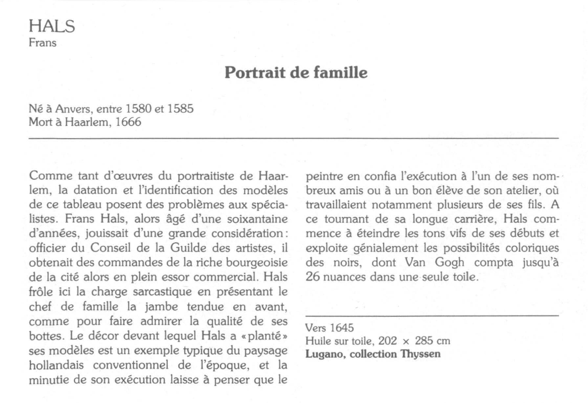 Prévisualisation du document HALS Frans : Portrait de famille