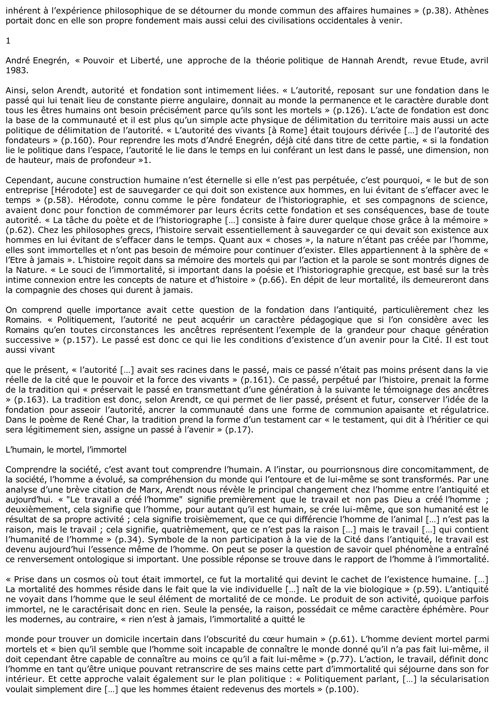 Prévisualisation du document HANNAH ARENDT : LA CRISE DE LA CULTURE (Résumé & Analyse)