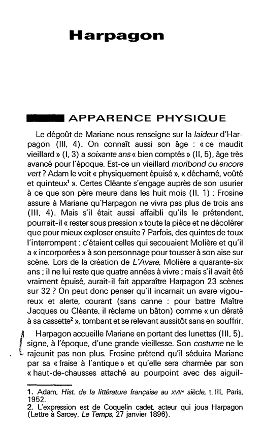 Prévisualisation du document Harpagon dans L'Avare de Molière